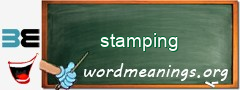 WordMeaning blackboard for stamping